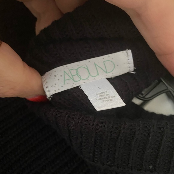 ABound Turtle Rib Knit Slit Sweater Dress - Picture 5 of 6